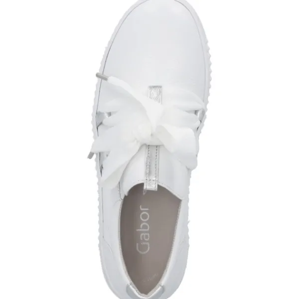 Damen Gabor Sneakers<63.333, Sneakers Low, Damen, Weiß (Weiss/Silber)