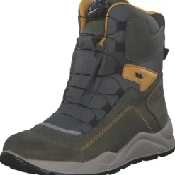 Kinder IMAC Stiefel<681689-00930/038, Winterstiefel, Kinder, waldgrün/ockergelb