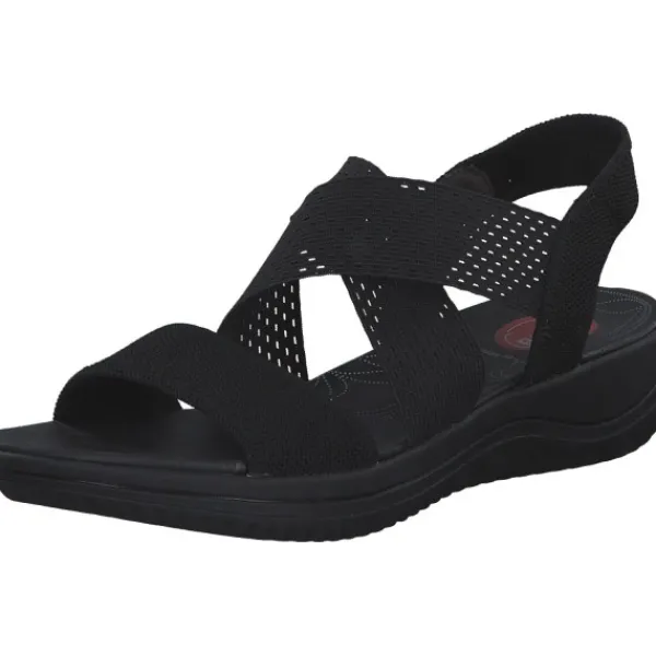 Damen Jana Shoes Sandaletten<28768, Keilsandaletten, Damen, Schwarz