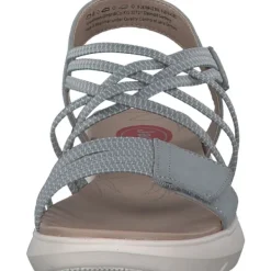 Damen Jana Shoes Sandaletten<28766, Keilsandaletten, Damen, Blau (Denim)