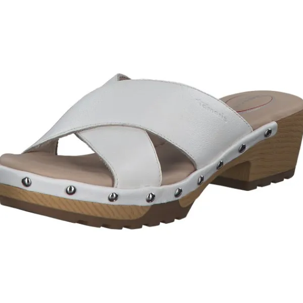 Damen Jana Shoes Pantoletten & Badeschuhe<87301, Plateau-Pantoletten, Damen, white