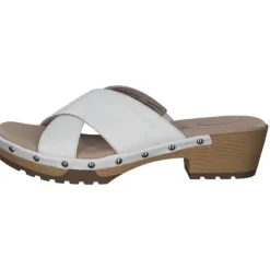 Damen Jana Shoes Pantoletten & Badeschuhe<87301, Plateau-Pantoletten, Damen, white