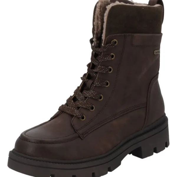 Damen Jana Shoes Stiefel<26276, Schnürstiefel, Damen, braun