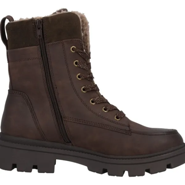 Damen Jana Shoes Stiefel<26276, Schnürstiefel, Damen, braun