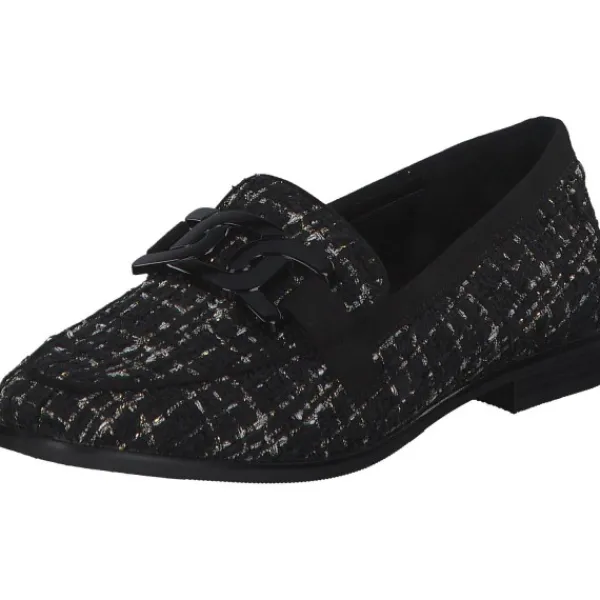 Damen La Strada Slipper<2200127, Mokassins, Damen, Schwarz