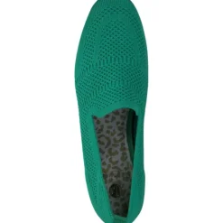 Damen La Strada Slipper<2111884, Mokassins, Damen, green knitted