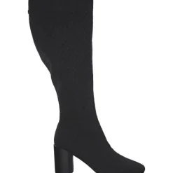 Damen La Strada Stiefel<2223635-4500 OVERKNEE BOOT, Stiefel, Damen, BLACK /SILVER KNITTED