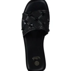 Damen La Strada Pantoletten & Badeschuhe<2300925, Plateau-Pantoletten, Damen, Schwarz