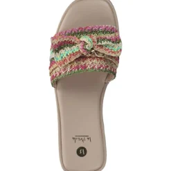 Damen La Strada Pantoletten & Badeschuhe<2300926, Plateau-Pantoletten, Damen, red/orange multi