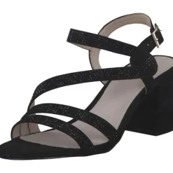 Damen La Strada Sandaletten<2201015, Plateau-Sandaletten, Damen, black micro + stone