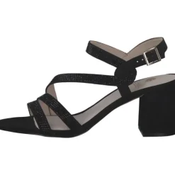 Damen La Strada Sandaletten<2201015, Plateau-Sandaletten, Damen, black micro + stone