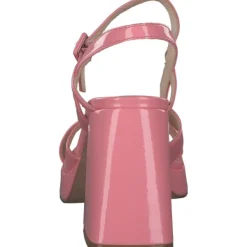 Damen La Strada Sandaletten<2201027, Plateau-Sandaletten, Damen, coral wrinkle patent