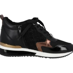 Damen La Strada Klassische- & Business Schuhe<2303455-1045 SNEAKER, Schnürschuhe, Damen, BLACK/BRONZE/MESH