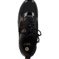 Damen La Strada Klassische- & Business Schuhe<2303455-1045 SNEAKER, Schnürschuhe, Damen, BLACK/BRONZE/MESH