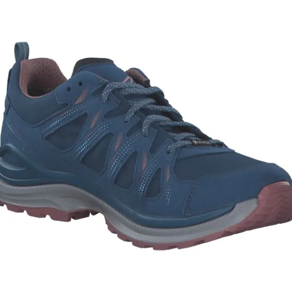 Damen Lowa Klassische- & Business Schuhe<Innox Evo II GTX 321417, Schnürschuhe, Damen, stahlblau/altrosa