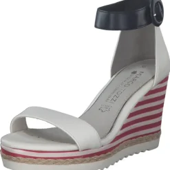 Damen Marco Tozzi Klassische Pumps<88703, Klassische Pumps, Damen, Weiß/Blau