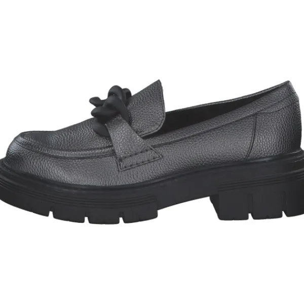 Damen Marco Tozzi Slipper<2-24705-41/91F, Mokassins, Damen, PEWTER