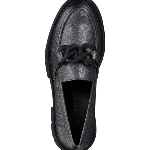 Damen Marco Tozzi Slipper<2-24705-41/91F, Mokassins, Damen, PEWTER