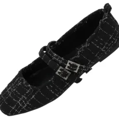 Damen Palado by Sila Sahin Ballerinas<Palado Biaruk by Sila Sahin, Riemchenballerinas, Damen, Schwarz/Silber