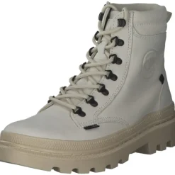 Damen Palladium Stiefel<97978, Schnürstiefeletten, Damen, Weiß