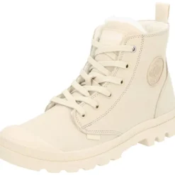 Damen Palladium Stiefel<95982, Schnürstiefeletten, Damen, Beige