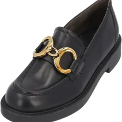 Damen Paul Green Slipper<1008, Mokassins, Damen, Schwarz/Gold