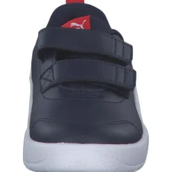 Kinder Puma Slipper<310252/003 Courtflex V3 V Inf navy/ white- red, Sportliche Slipper, Kinder, n
