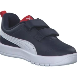 Kinder Puma Slipper<310252/003 Courtflex V3 V Inf navy/ white- red, Sportliche Slipper, Kinder, n