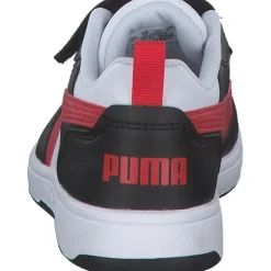 Kinder Puma Slipper<397419/004 Rebound V6 Lo AC+PS, Slipper (Kinder), Kinder, white-for all time red-pu