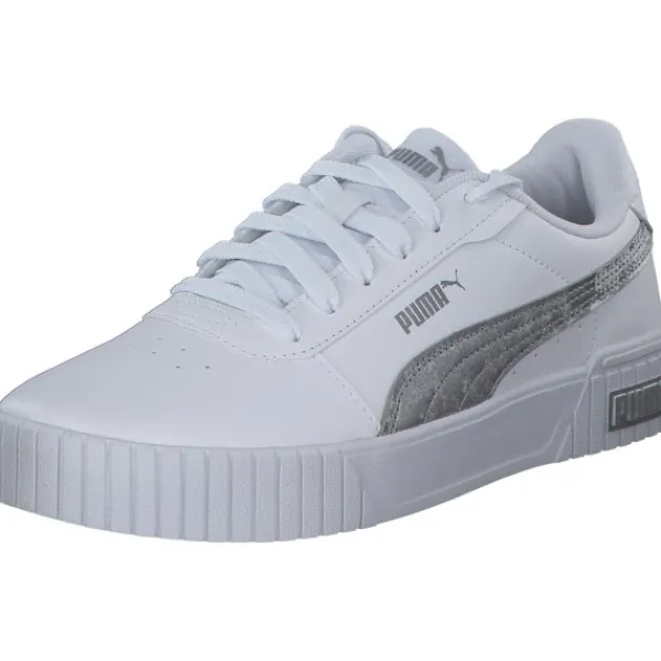 Damen Puma Klassische- & Business Schuhe<Carina 2.0 Space Metallics 389387, Schnürschuhe, Damen, white/matte silver