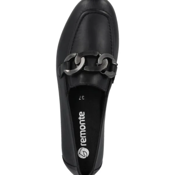 Damen Remonte Slipper<D0K09, Mokassins, Damen, Schwarz