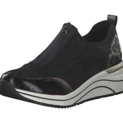 Damen Remonte Sneakers<D0T08-02, Slip-On-Sneaker, Damen, black/schwarz/bronze/schwarz/g