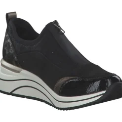 Damen Remonte Sneakers<D0T08-02, Slip-On-Sneaker, Damen, black/schwarz/bronze/schwarz/g