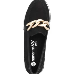Damen Remonte Slipper<R2544, Slipper, Damen, Schwarz