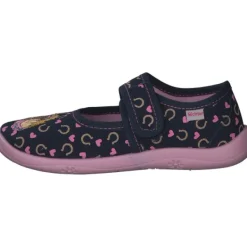 Kinder Richter Hausschuhe<9150, Hausschuhe, Kinder, Blau/Pink