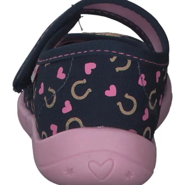 Kinder Richter Hausschuhe<9150, Hausschuhe, Kinder, Blau/Pink