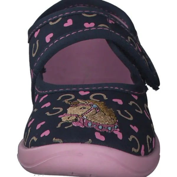 Kinder Richter Hausschuhe<9150, Hausschuhe, Kinder, Blau/Pink