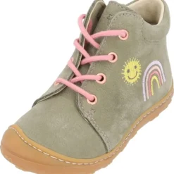 Kinder Ricosta Lauflernschuhe<Mecki 1203202, Lauflernschuhe, Kinder, eukalyptus/Regenbogen