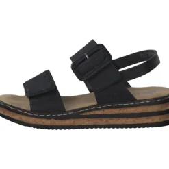 Damen Rieker Sandaletten<62950, Keilsandaletten, Damen, Schwarz