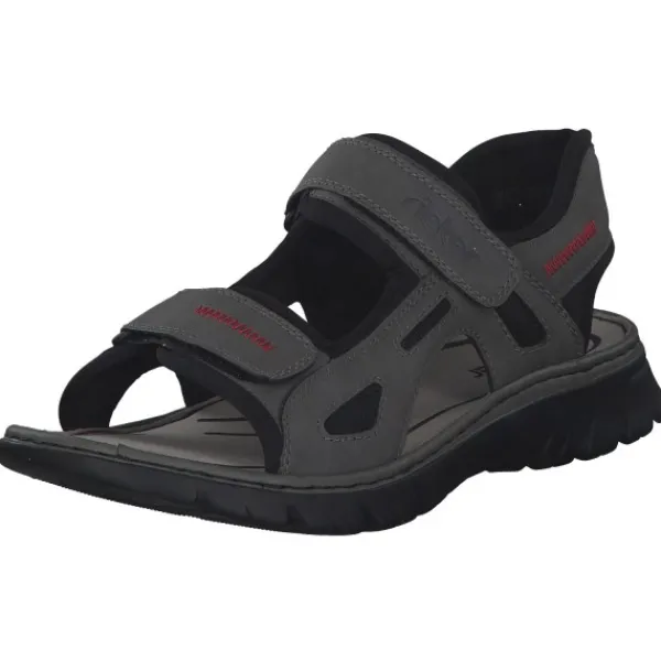 Herren Rieker Sandalen<26752, Klassische Sandalen, Herren, cenere/black/schwarz