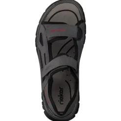 Herren Rieker Sandalen<26752, Klassische Sandalen, Herren, cenere/black/schwarz