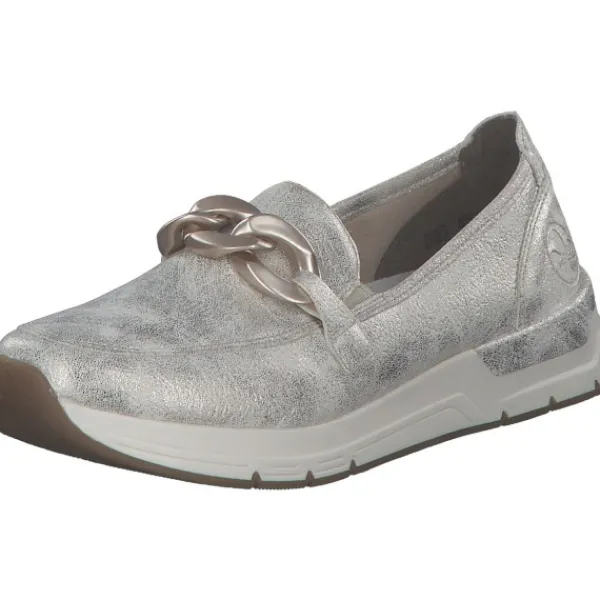 Damen Rieker Slipper<58944, Mokassins, Damen, beige-gold