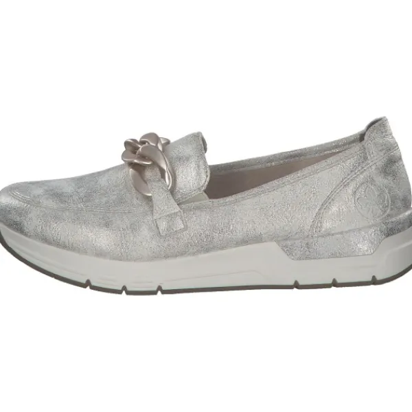 Damen Rieker Slipper<58944, Mokassins, Damen, beige-gold