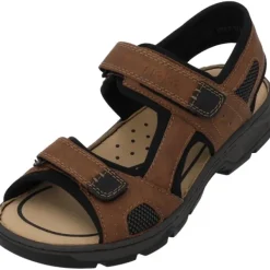Herren Rieker Sandalen<26156, Outdoorsandalen, Herren, Braun (Mandel/Schwarz)