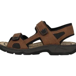 Herren Rieker Sandalen<26156, Outdoorsandalen, Herren, Braun (Mandel/Schwarz)