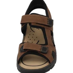 Herren Rieker Sandalen<26156, Outdoorsandalen, Herren, Braun (Mandel/Schwarz)