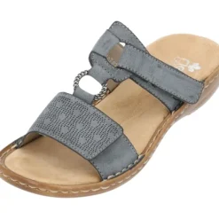 Damen Rieker Pantoletten & Badeschuhe<60885, Pantoletten, Damen, Azur