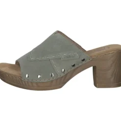Damen Rieker Pantoletten & Badeschuhe<67087, Plateau-Pantoletten, Damen, pistazie