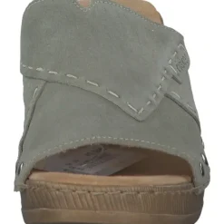 Damen Rieker Pantoletten & Badeschuhe<67087, Plateau-Pantoletten, Damen, pistazie