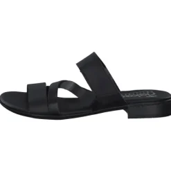 Damen Rieker Pantoletten & Badeschuhe<60255, Plateau-Pantoletten, Damen, schwarz/schwarz